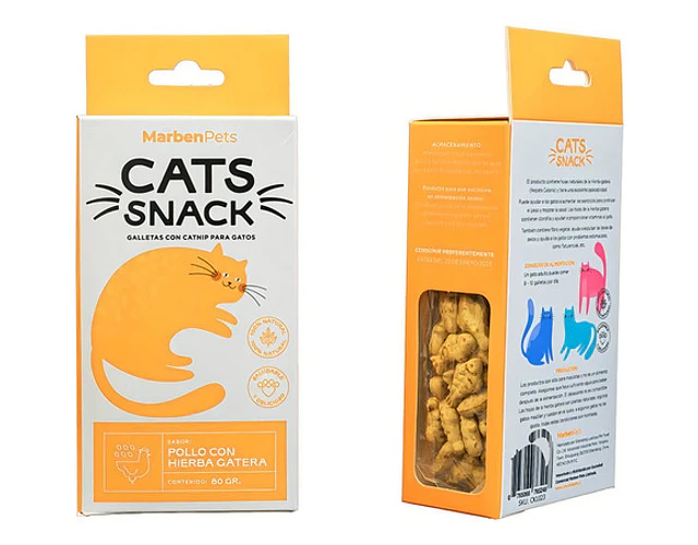 SNACK POLLO CON CATNIP PARA GATOS MARBEN PETS
