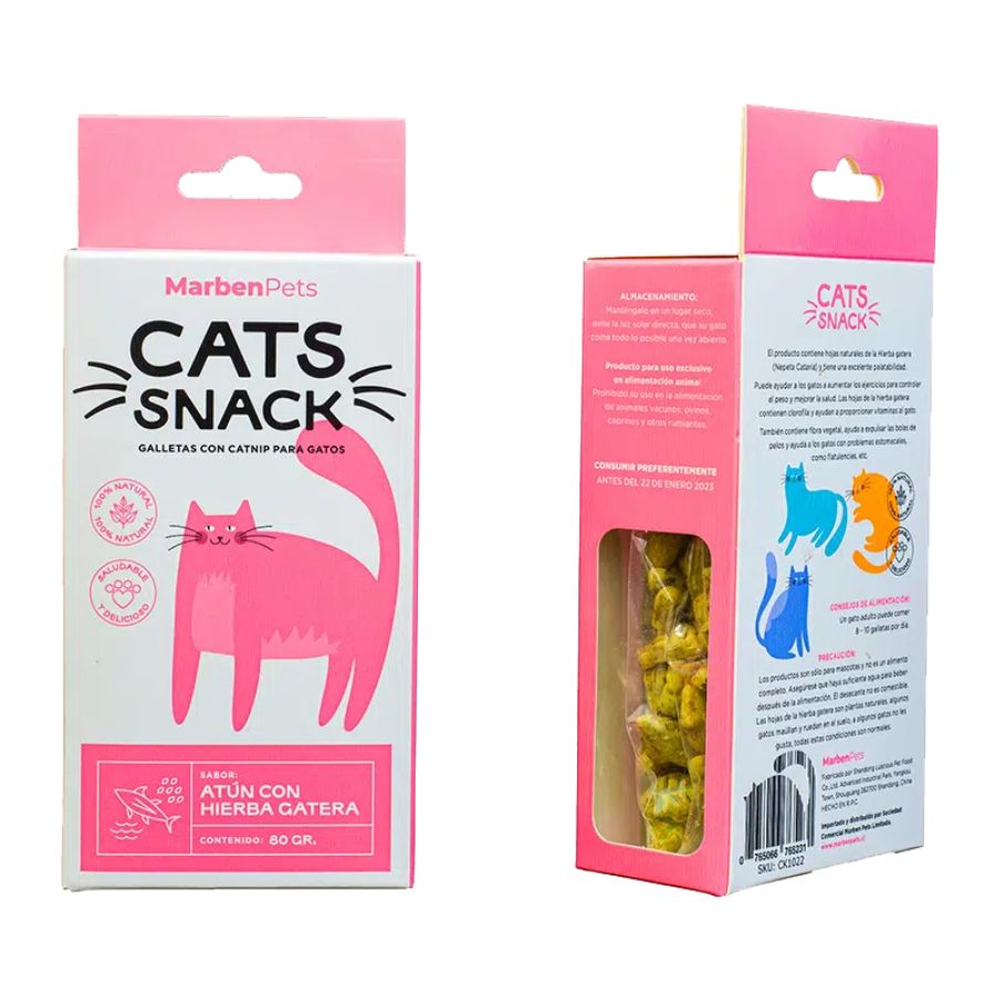 SNACK ATÚN CON CATNIP PARA GATOS MARBEN PETS