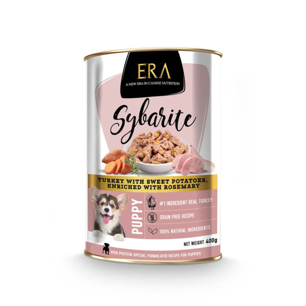 ERA SYBARITE PUPPY TURKEY SWEET POTATOES LATA 400GR