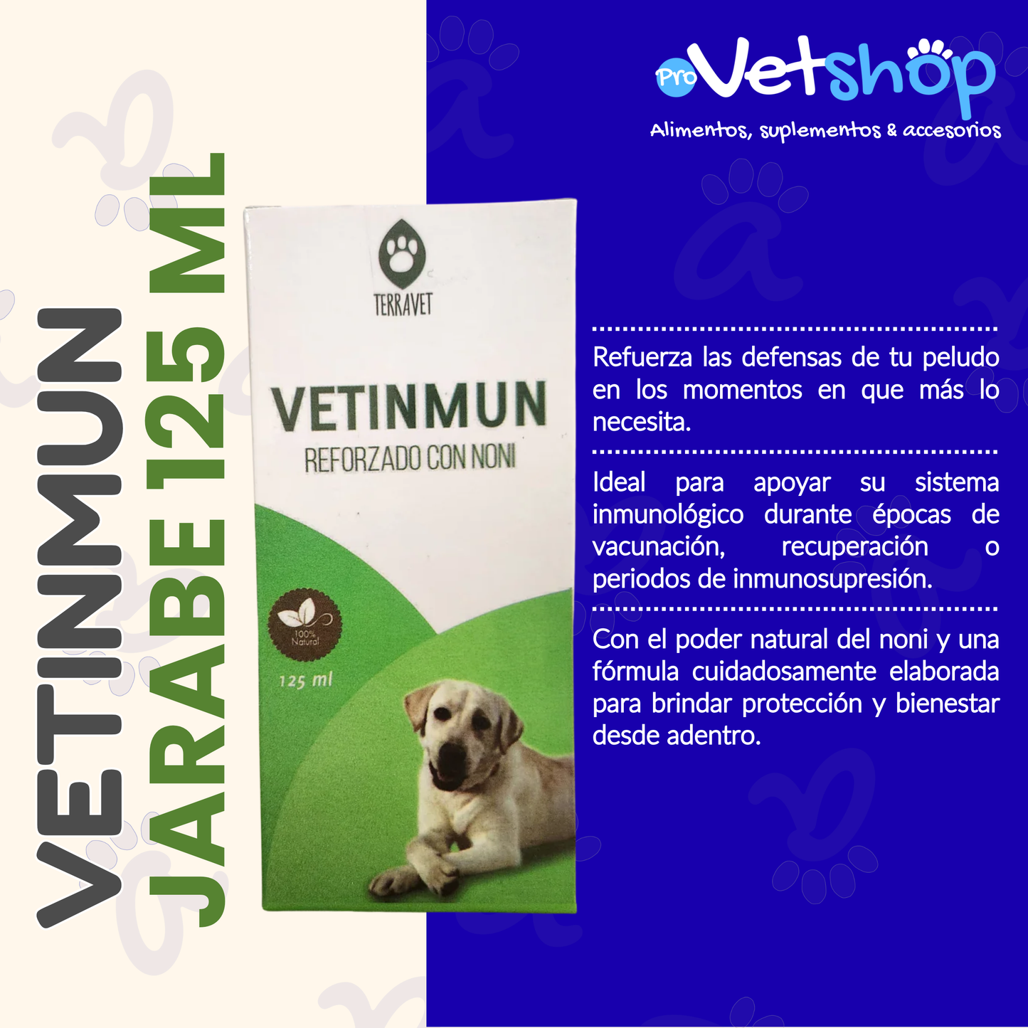 VETINMUN - SUPLEMENTO NATURAL PARA EL SISTEMA INMUNOLÓGICO