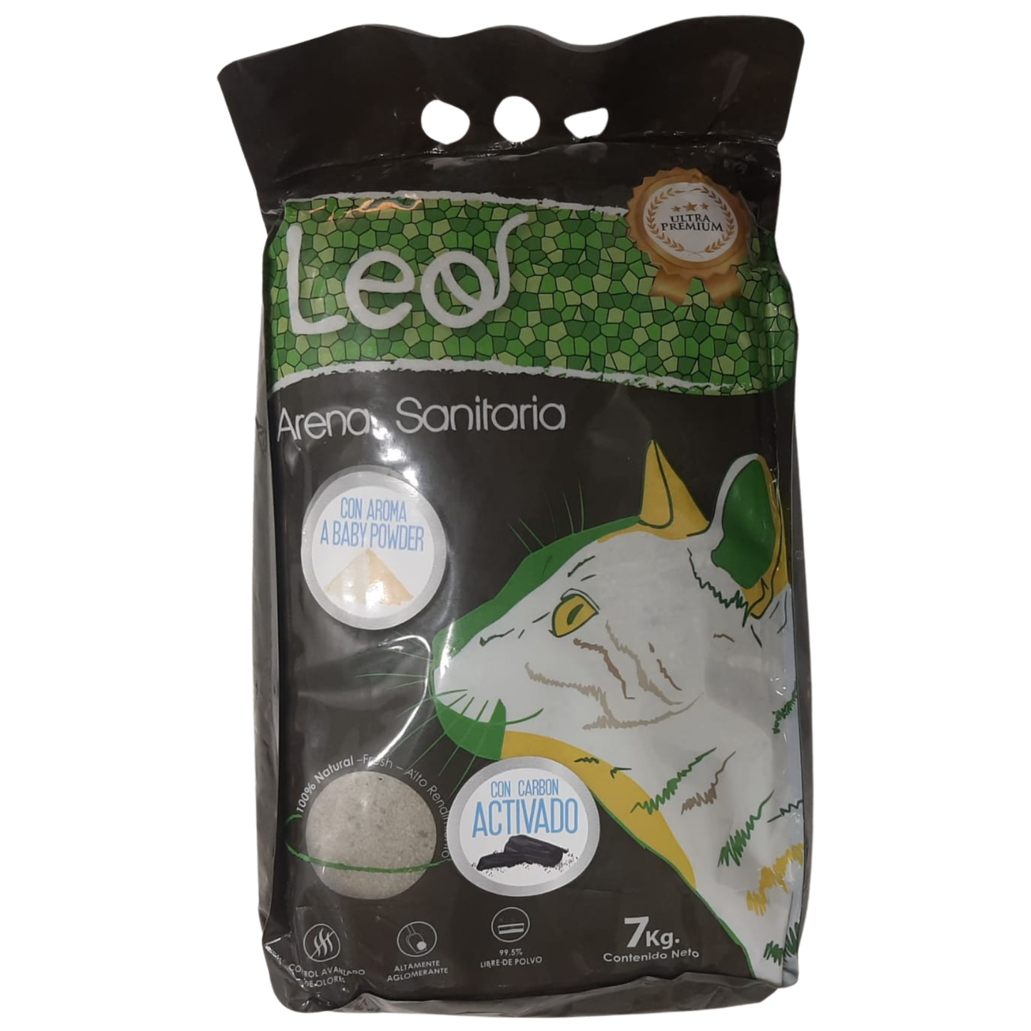 Arena Leo Talco de Bebe Con Carbon Activado 7 Kg