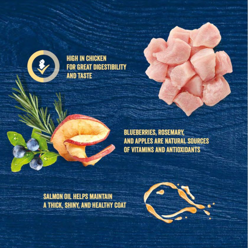 Pollo de alta calidad, avena y colágeno del alimento Brit Premium Medium.