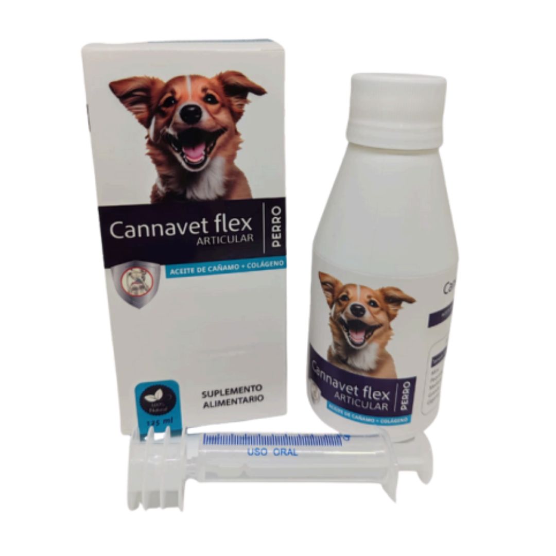 Jarabe CANNAVET FLEX Articular para perros en botella de 125 ml