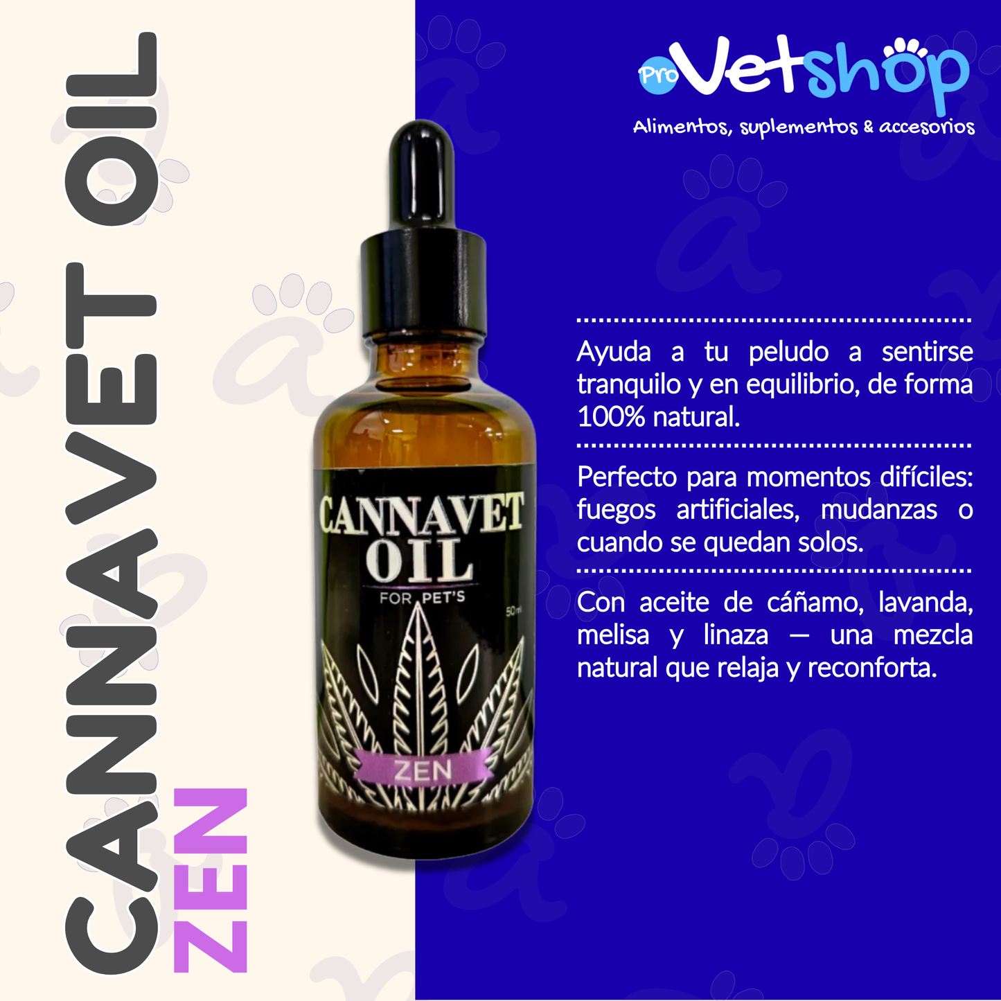 CANNAVET OIL ZEN: Aceite Calmante para Mascotas