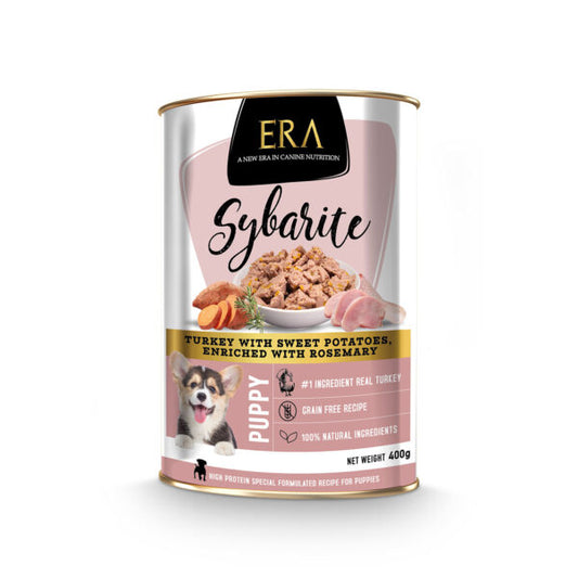 ERA SYBARITE PUPPY TURKEY SWEET POTATOES LATA 400GR