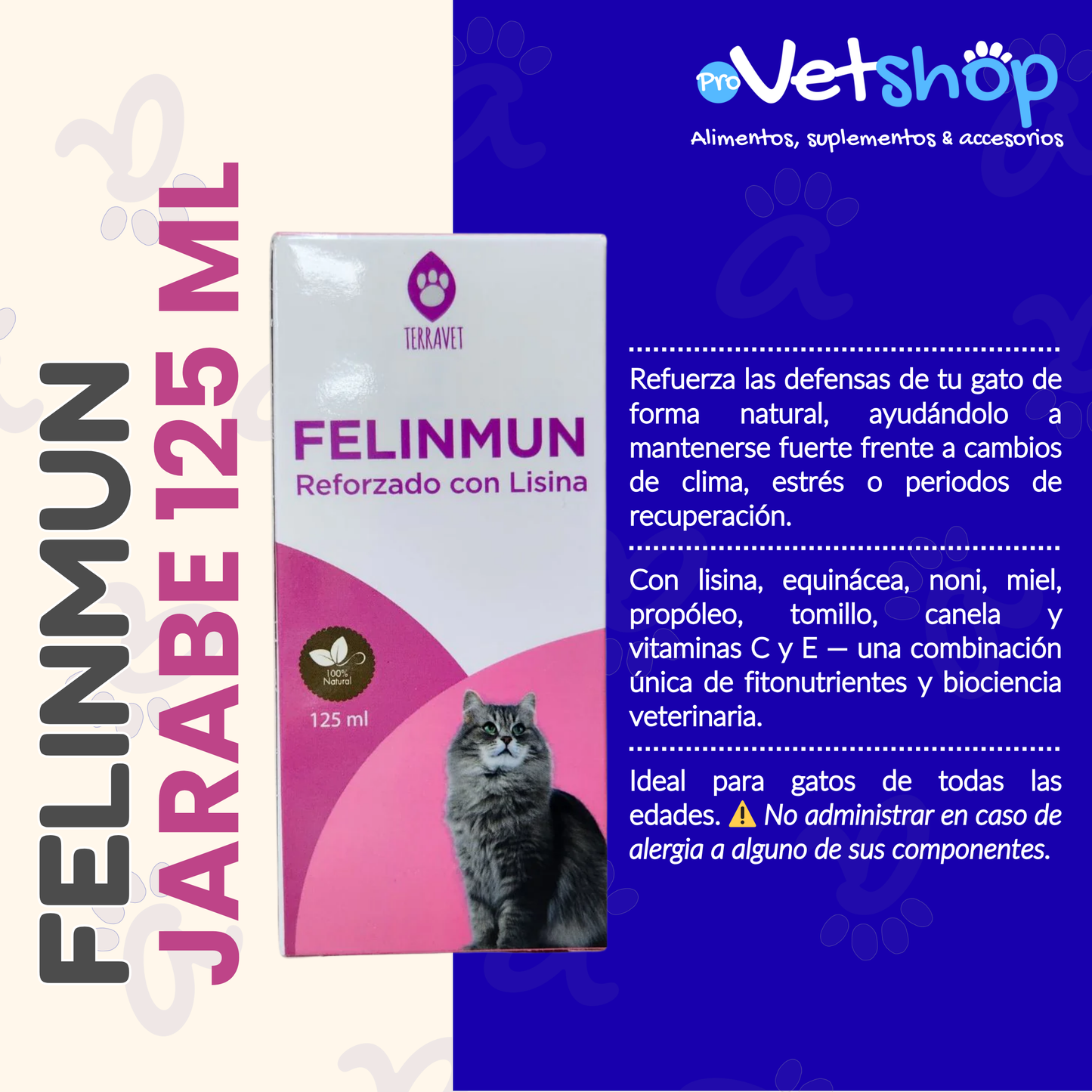 FELINMUN JARABE - Estimula Defensas y Alivia Afecciones