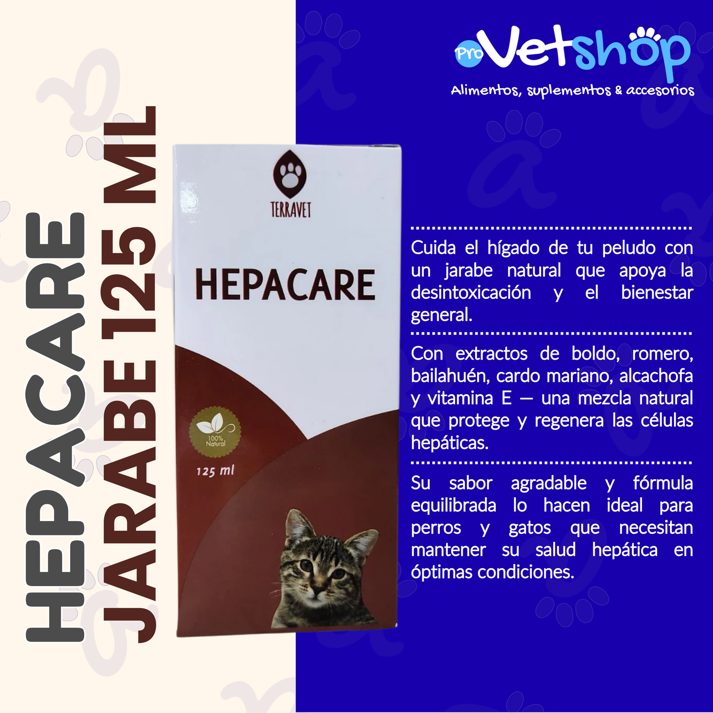 HEPACARE JARABE - Suplemento hepático natural para mascotas