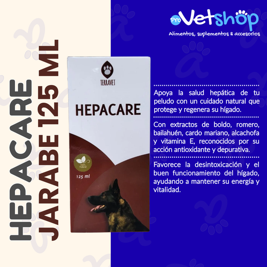 HEPACARE JARABE - Suplemento hepático natural para mascotas