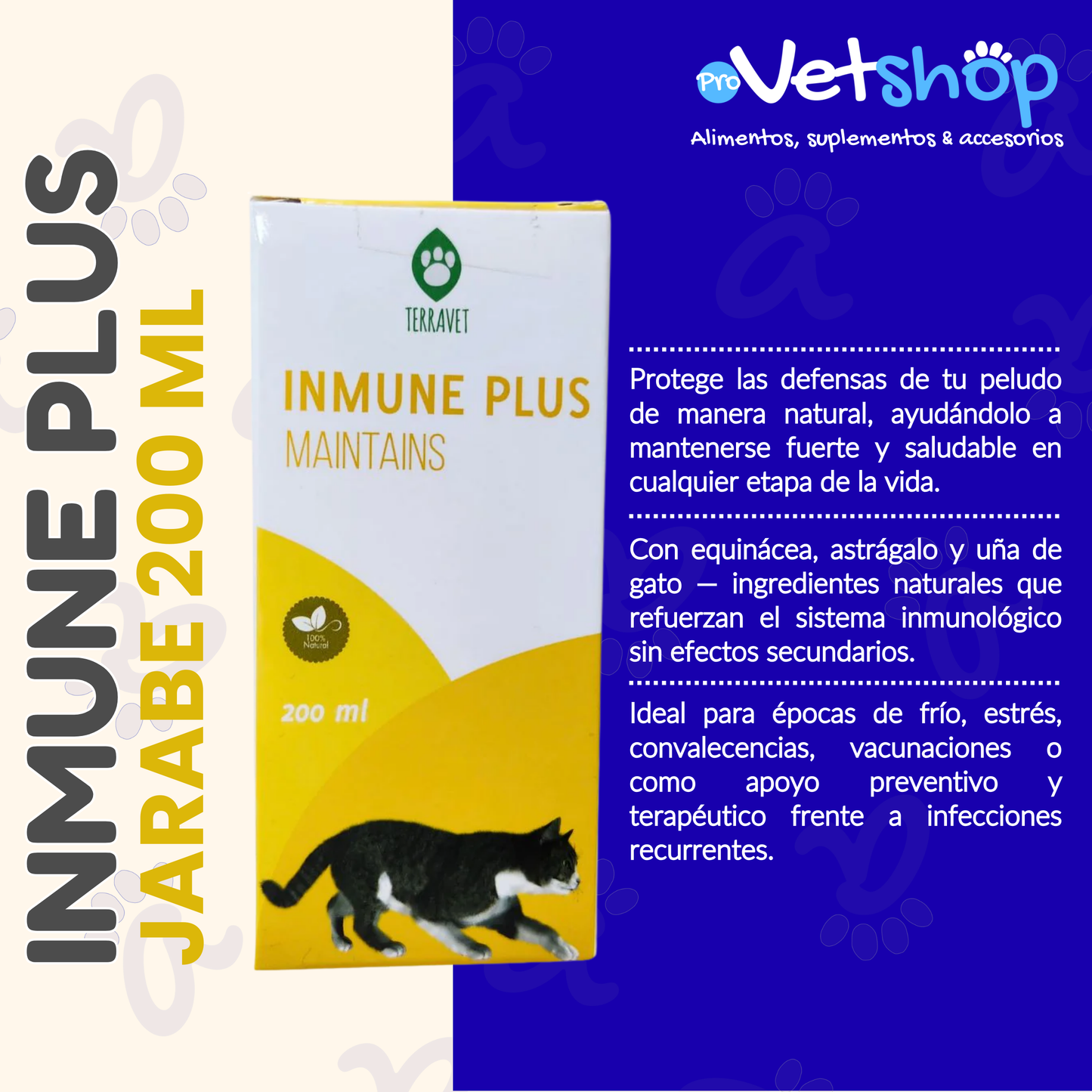 INMUNE PLUS Jarabe – Refuerzo natural para tu mascota