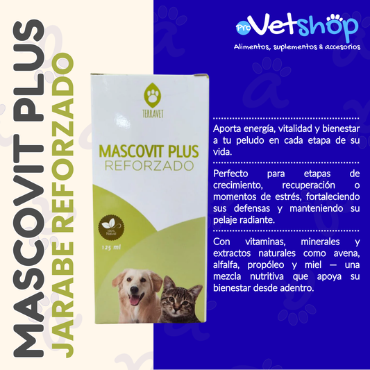 MASCOVIT PLUS REFORZADO - Suplemento Multivitamínico para Mascotas