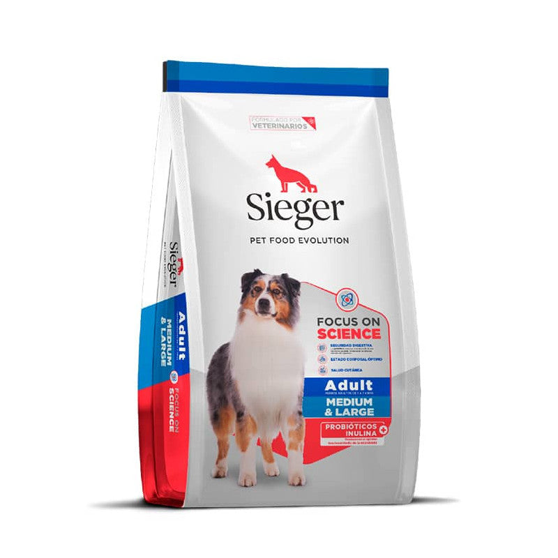 SIEGER ADULT MEDIUM & LARGE BREED 15KG | Descuento por detalle estético